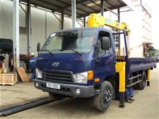 Xe tải hyundai gắn cẩu 2 tấn soosan HD72
